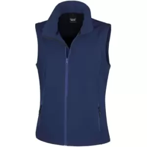 Image of Result Womens/Ladies Core Printable Soft Shell Bodywarmer (XL) (Navy)