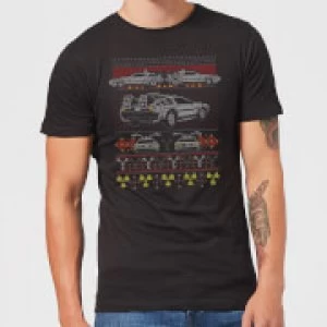 Image of Back To The Future Back In Time for Christmas Mens T-Shirt - Black