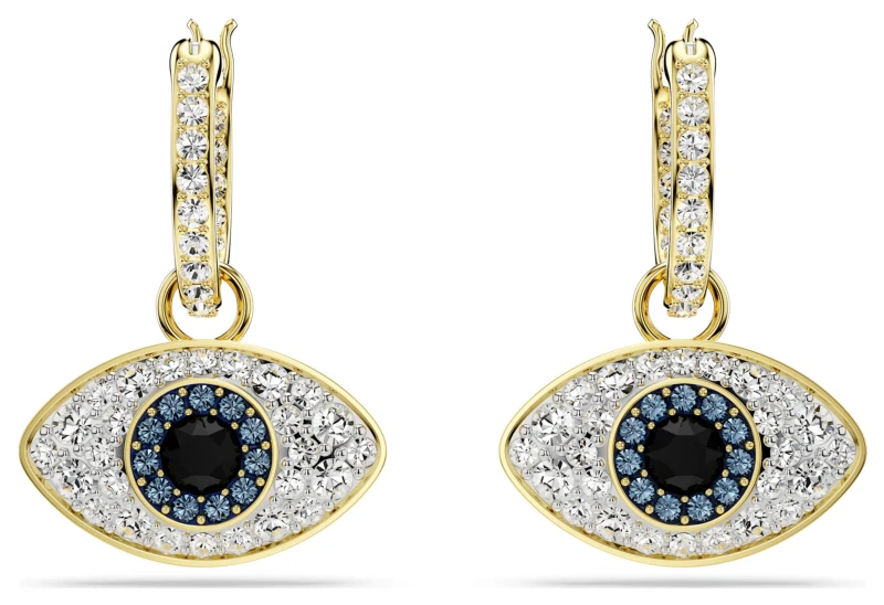 Image of Swarovski 5692163 Symbolica Drop Earrings Evil Eye Blue and Jewellery
