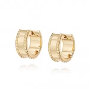 Image of Vivienne Huggie Hoop 18ct Gold Plate Earrings HUG19_GP
