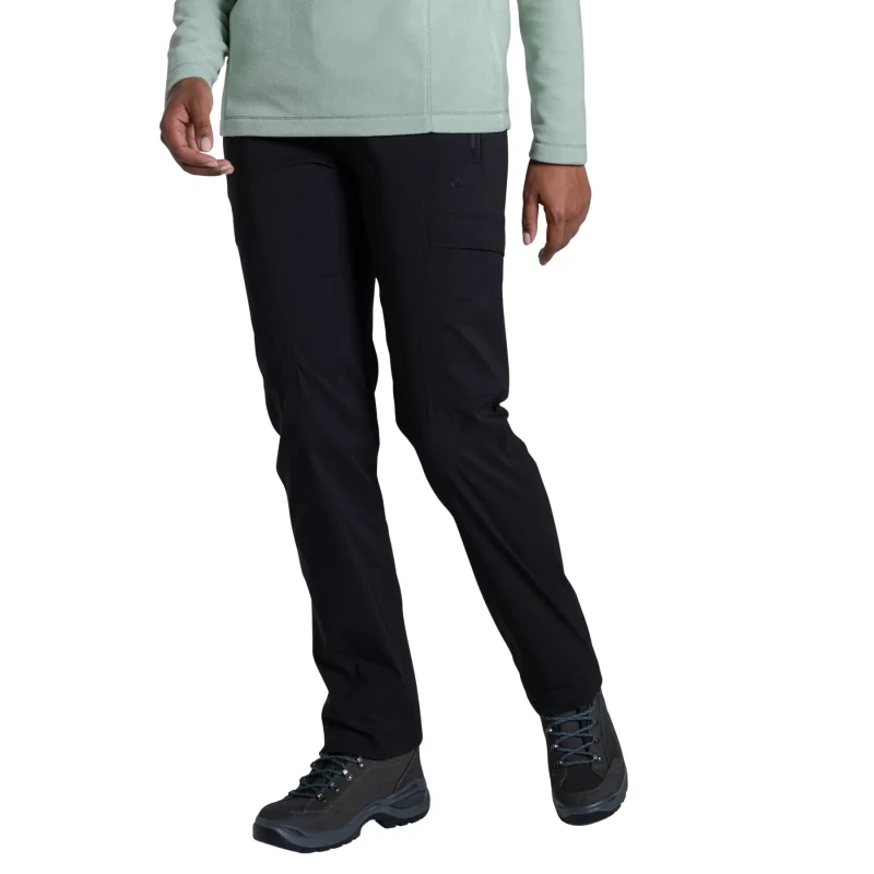 Image of Craghoppers Womens Kiwi Pro Water-Repellent Cargo Trousers in Black Size: 8 Black Female 8