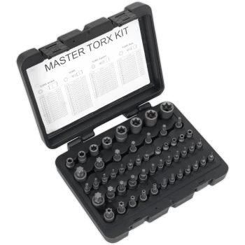 Image of Sealey 52 Piece TRX-Star Master 1/4", 3/8" and 1/2"Sq Drive Socket Set Combination