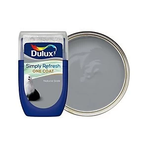 Image of Dulux Simply Refresh One Coat Natural Slate Matt Emulsion Paint 30ml