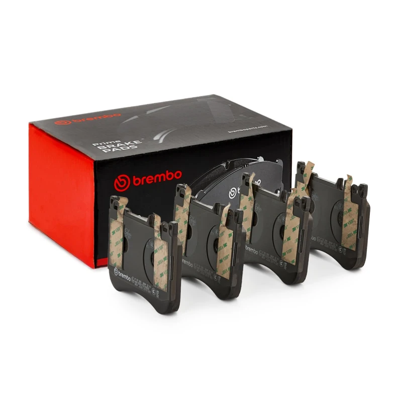 Image of BREMBO P 50 095 Brake pad set PRIME LINE prepared for wear warning indicator, without accessories, with anti-squeak plate Brake Pad Set,disc brake (4