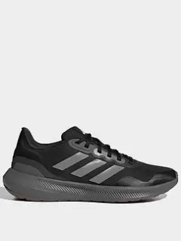 Image of adidas Runfalcon 3 Tr Shoes, Black/Grey, Size 10.5, Men
