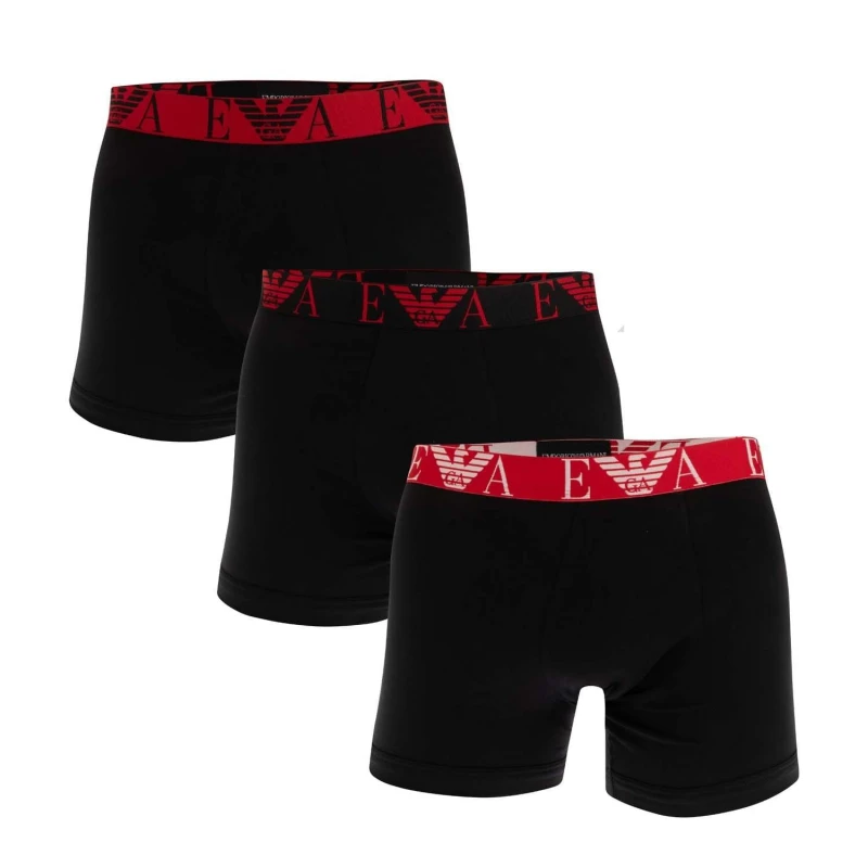 Image of Emporio Armani 3 Pack Boxer Briefs Black S