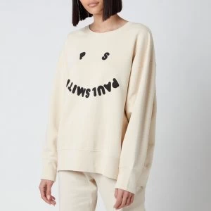 image of Paul Smith Womens PS Face Sweatshirt - Cream - L