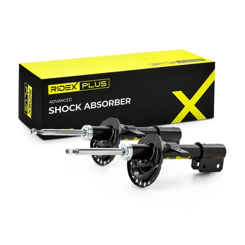 Image of RIDEX PLUS 854S1955P Shock absorber Front Axle, Oil Pressure, Twin-Tube, Suspension Strut, Top pin, with accessories Shock Absorber (854)