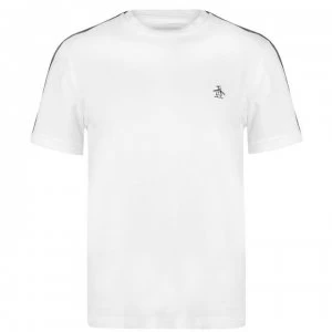 image of Original Penguin Arm Stripe T Shirt - White 118