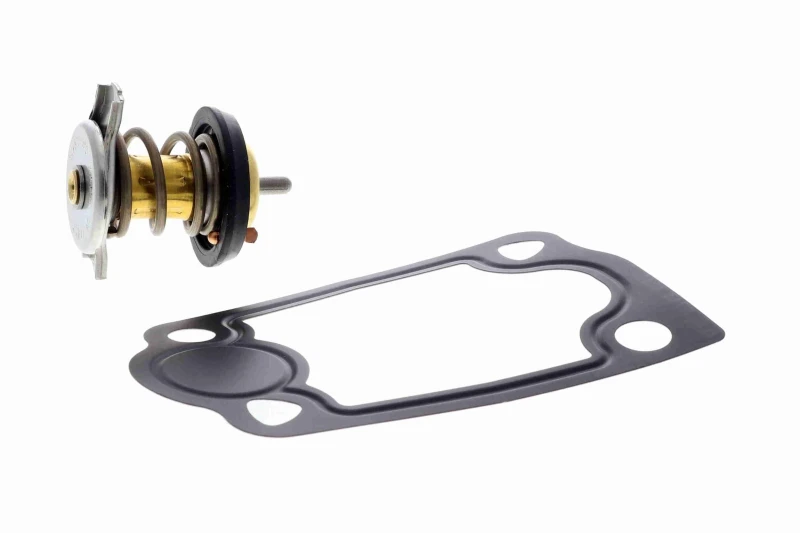 Image of VEMO V22-99-0037 Engine thermostat Green Mobility Parts Opening Temperature: 79°C, with gasket/seal Thermostat,coolant (316)