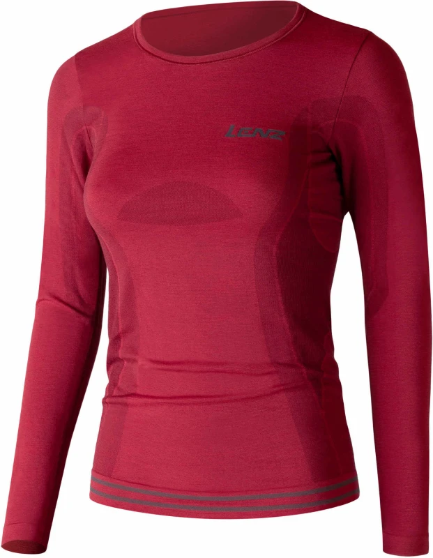 Image of Lenz 6.0 Merino Round Neck Lady Longsleeve, red, Size L for Women