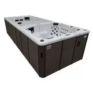 image of Canadian Spa Company St. Lawrence Swim Spa, 3 Seats Chocolate