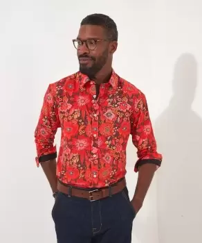 Image of Bright Sketchy Florals Button Down Shirt