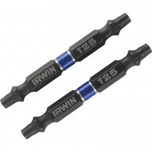 Image of Irwin Double Ended Impact Torx Screwdriver Bit T25 60mm Pack of 2