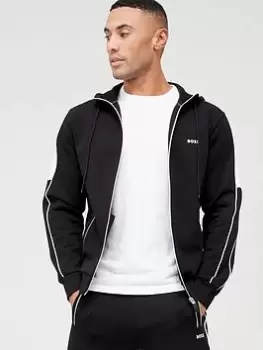 Image of BOSS Zip Through Hoodie Tracksuit - Black, Size XL, Men
