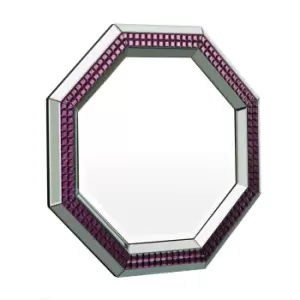 Image of Octagonal Purple Glass Wall Mirror