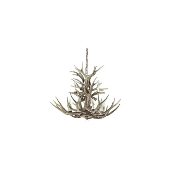 Image of Ideal Lux Chalet - 12 Light Pendant Chandelier Light Brown, E14