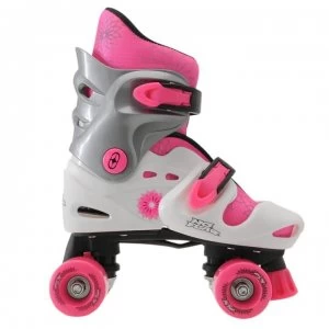 Image of No Fear Quad Skates Girls - White/Pink