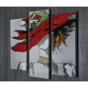 Image of UC51 Multicolor Decorative Canvas Painting (3 Pieces)