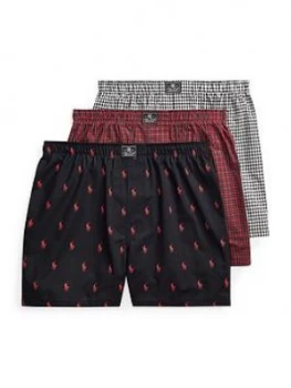 Image of Polo Ralph Lauren 3 Pack Mixed Woven Boxers - Multi
