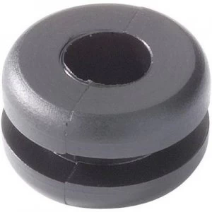 Image of HellermannTyton HV1218 PVC BK M1 Cable grommet Terminal max. 6mm PVC Black