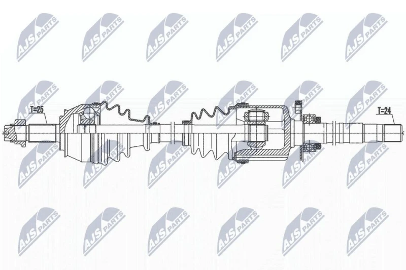 Image of NTY NPW-FT-051 Drive shaft Front Axle Right Drive Shaft (13)