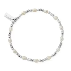 image of ChloBo Silver Cute Charm Pearl Bracelet