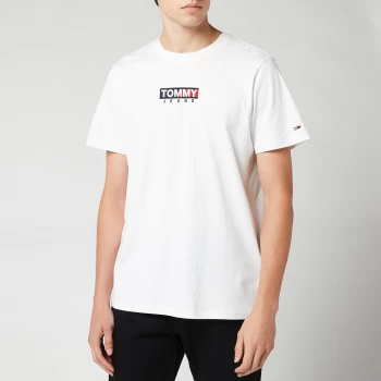 Image of Tommy Jeans Mens Entry Print T-Shirt - White - L