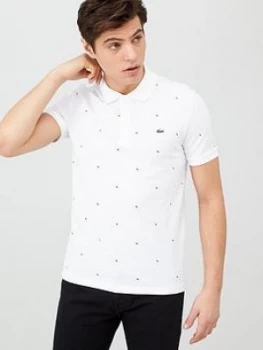 image of Lacoste Sportswear Lacoste Sportswear All Over Mini Print Polo Shirt