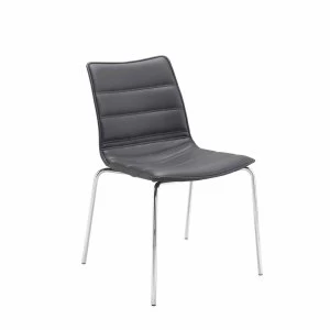 TC Office Milan Chair with 4 Leg Base, Black