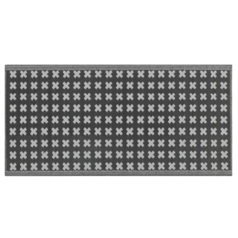 Image of Beliani Outdoor Rug Rohtak Black 90 X 180 Cm