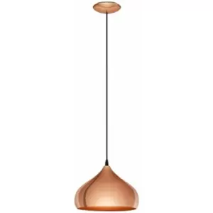 Image of Hanging Ceiling Pendant Light Polished Copper 1 x 60W E27 Hallway Feature Lamp
