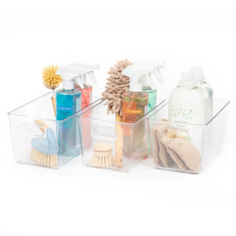 Image of Livivo Medium Clear Storage Bins For Fridge Pantry