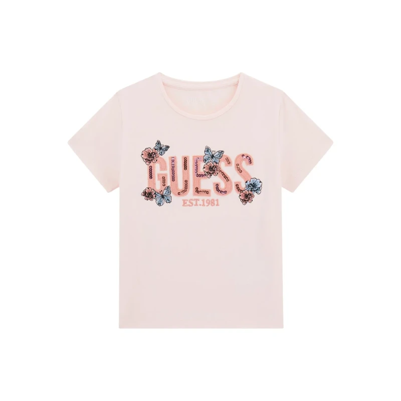 Image of Guess Girl's T-Shirt Guess Midi Rose Female 8 ans J6RI34-K6YW4-G62O