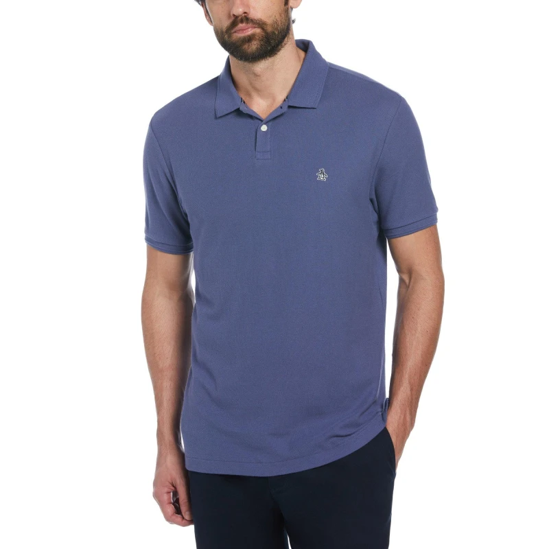 Image of Original Penguin Daddy Polo Shirt - Blue Blue S