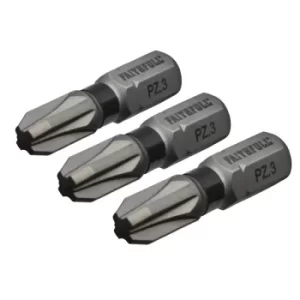 Image of Faithfull FAISBPZ325IM Pozi Impact Screwdriver Bits PZ3 x 25mm (Pa...