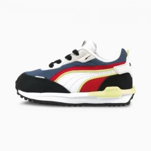 Image of PUMA City Rider AC Babies' Trainers, Black/Ebony Size 5 Shoes