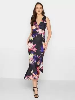 Image of Long Tall Sally Black Sleeveless Frill Hem, Black, Size 12, Women