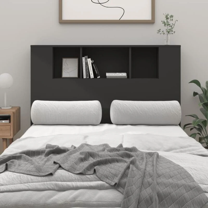 Image of VIDAXL Headboard Cabinet Black 120x18.5x102.5cm vidaXL 8720286966914