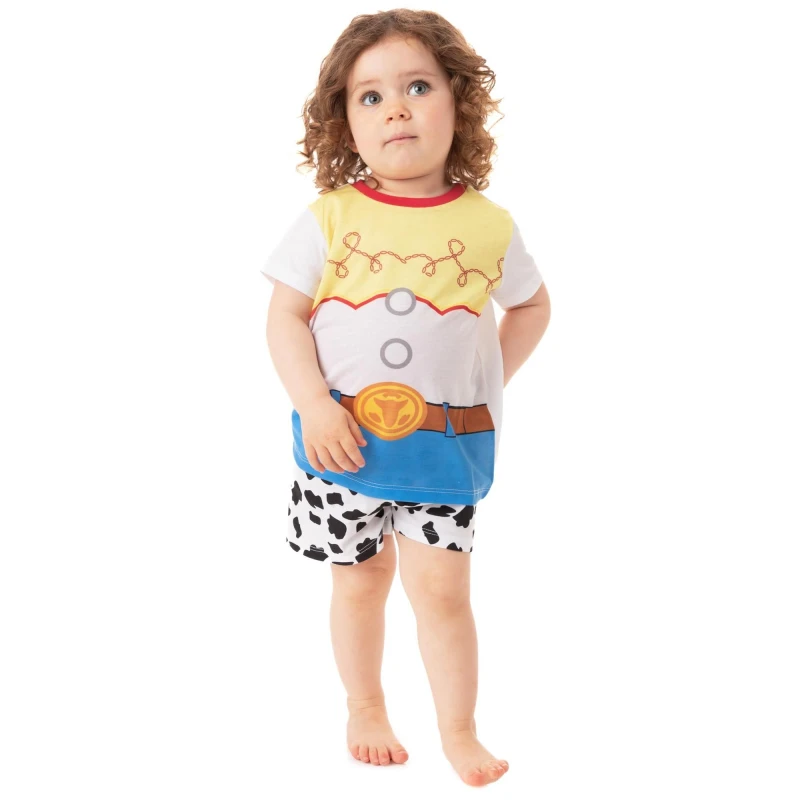 Image of Disney Short Sleeve Short Leg Pyjama Set White female