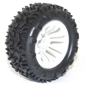 Image of Ftx Carnage Mounted Wheel/Tyre Complete Pair - White