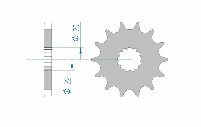 Image of AFAM Steel Standard Front Sprocket 28400 - 530, Size 100 mm