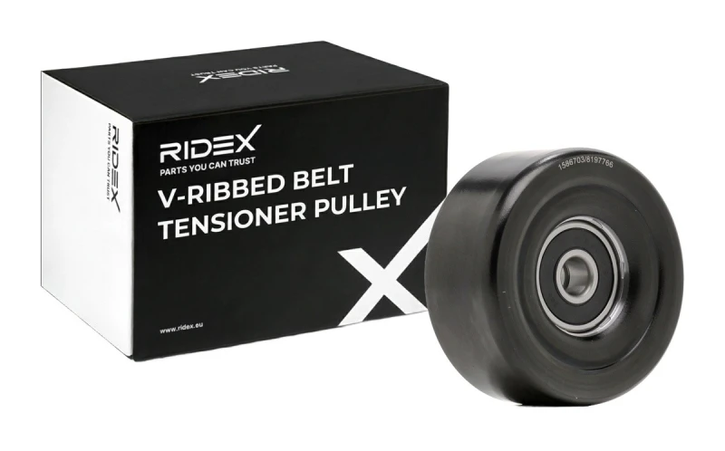 Image of RIDEX 310T0106 Tensioner Pulley Tensioner Pulley,v-ribbed belt (310)