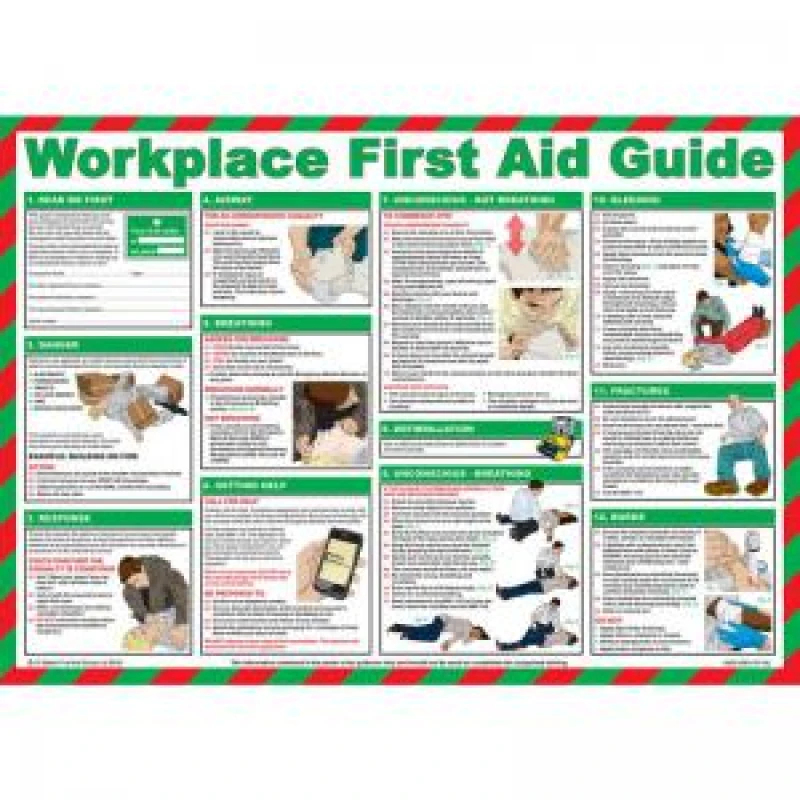 Image of Workplace First Aid Laminated Guidance Poster A2 - A600 62852FA EXR62852FA