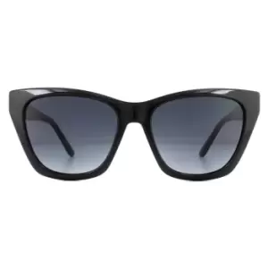 Image of Cat Eye Black Dark Grey Gradient Sunglasses