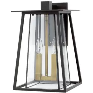 Image of Elstead Walker - 2 Light Large Outdoor Wall Lantern Bronze IP44, E14