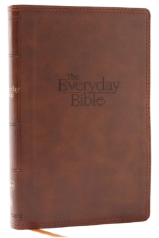 Image of NKJV, The Everyday Bible, Brown Leathersoft, Red Letter, Comfort Print. Leather / fine binding. By Thomas Nelson Books
