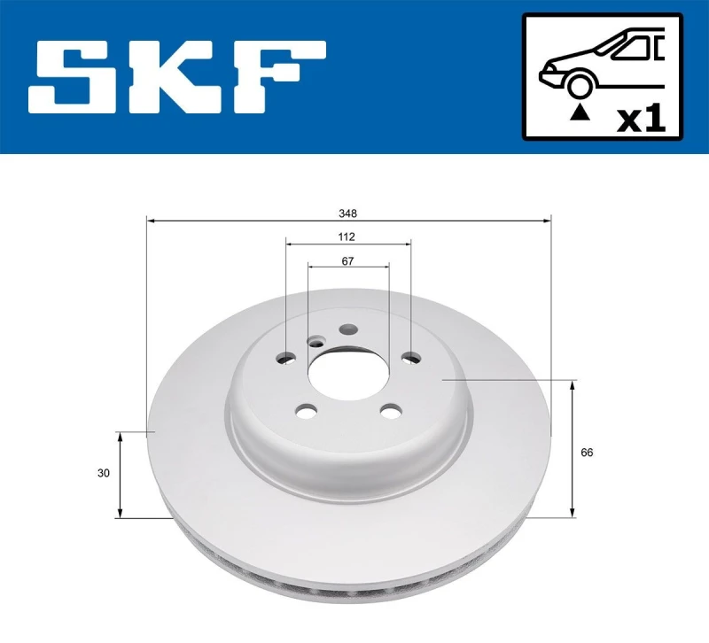 Image of SKF Brake disc SKF VKBD 81372 V1