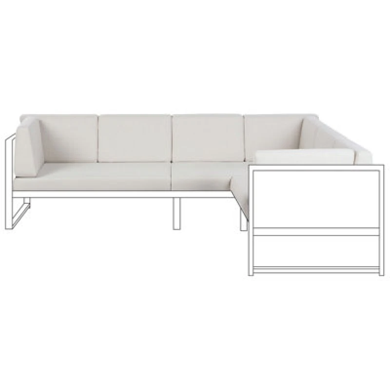Image of Beliani Outdoor Cushion Cover Set Castella Off-White
