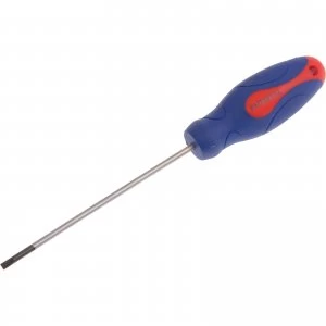 image of Faithfull Soft Grip Terminal Slotted Tip Screwdriver 3mm 100mm